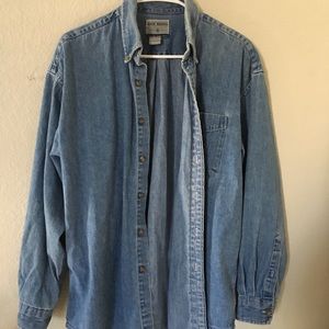 VINTAGE OVERSIZED BUTTON UP DENIM SHIRT